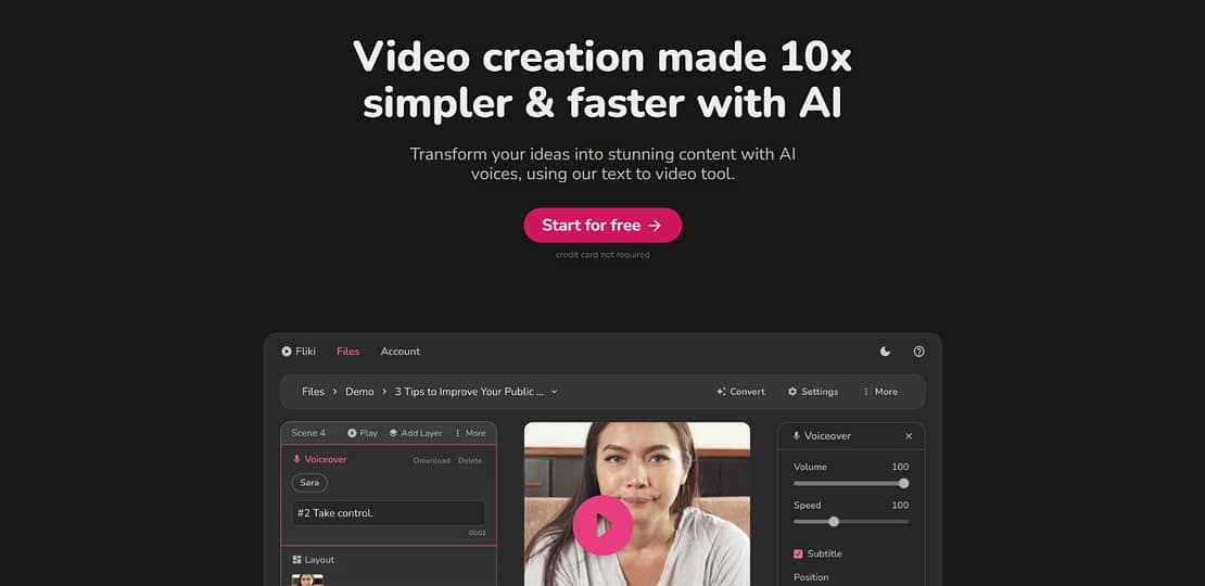 Fliki AI- Video creation made 10x simpler & faster with AI