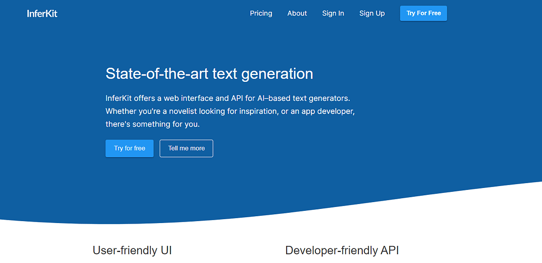 Inferkit AI content generator